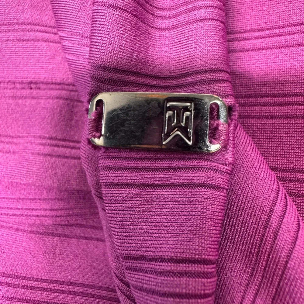 Nike Tiger Woods‎ Collection Mens XL Magenta Purple Striped Golf Polo Shirt TW